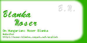 blanka moser business card